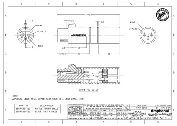 AMPHENOL AC3F3MW