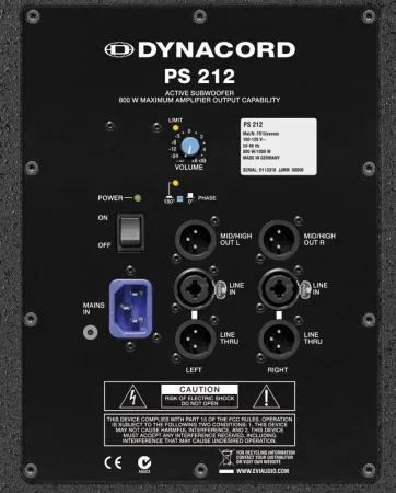 Купить DYNACORD POWERSUB 212 по выгодной цене в Казани